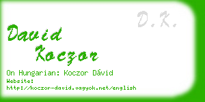david koczor business card